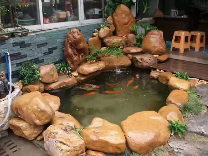 黄蜡石置景